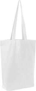 Fairtrade cotton tote with gusset, 180 g/m2, white