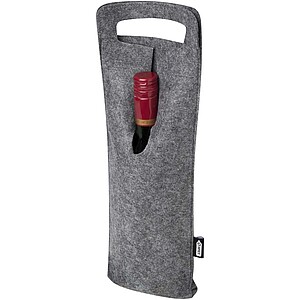 Felta 75 cl GRS recycled felt wine bag, medium grey