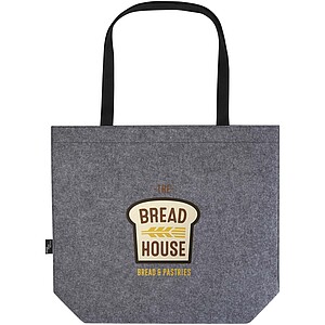 Felta GRS recycled felt gusset tote bag 20L, medium grey