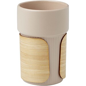 Fika 340 ml tumbler with bamboo sleeve, oatmeal