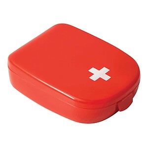 First aid kit, 6 pieces, red