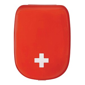 First aid kit, 6 pieces, red