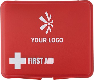 First aid kit in a plastic box, 10pc