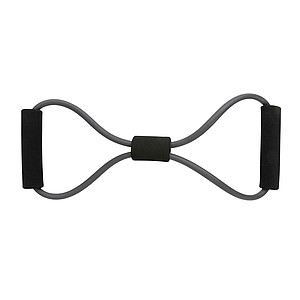Fitness 8 shape exercise band in pouch, grey