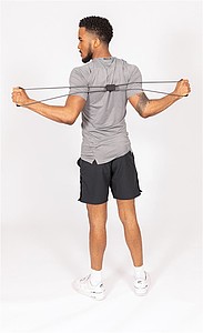 Fitness 8 shape exercise band in pouch, grey