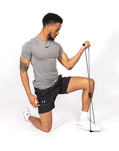 Fitness 8 shape exercise band in pouch, grey