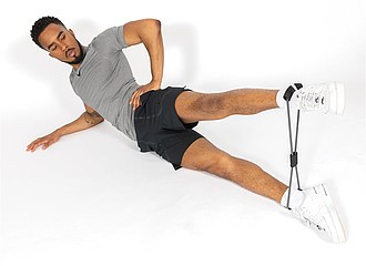 Fitness 8 shape exercise band in pouch, grey
