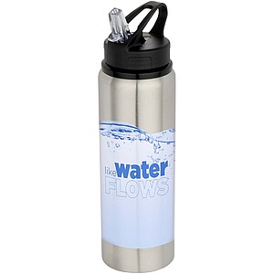 Fitz 800 ml RCS recycled single wall stainless steel water bottle, grey