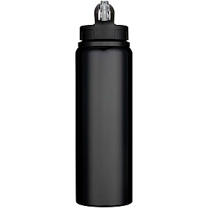 Fitz 800 ml RCS recycled single wall stainless steel water bottle, solid black