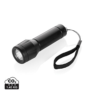 Flara RSC recycled plastic USB-rechargeable torch, black