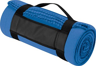 Fleece picnic and sofa blanket, blue