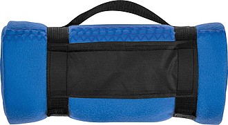 Fleece picnic and sofa blanket, blue