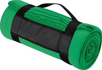 Fleece picnic and sofa blanket, green