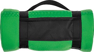 Fleece picnic and sofa blanket, green