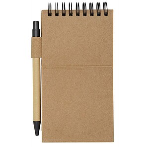 Flipper sticky notepad with ballpoint pen, natural