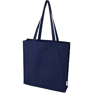 Florida 270 g/m2 GRS recycled gusset tote bag 14L, navy