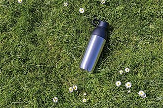 Flow RCS recycled stainless steel vacuum bottle, silver