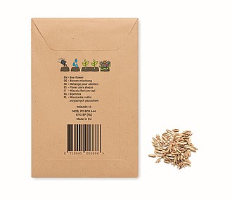 Flowers mix seeds in envelope