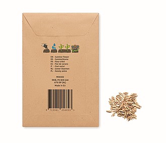 Flowers mix seeds in envelope