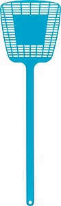 Fly swatter made of plastic