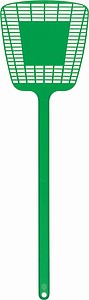 Fly swatter made of plastic