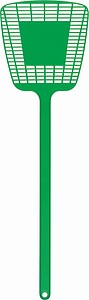 Fly swatter made of plastic