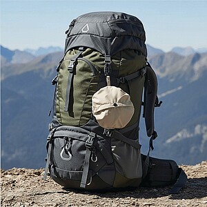 Foldable bucket hat, beige