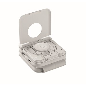 Foldable charging station, white