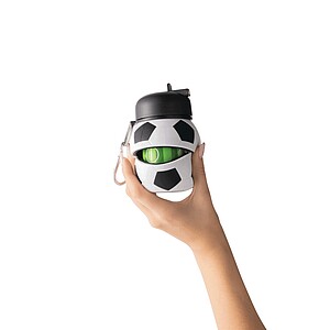 Foldable drinking bottle 550 ml, black|white