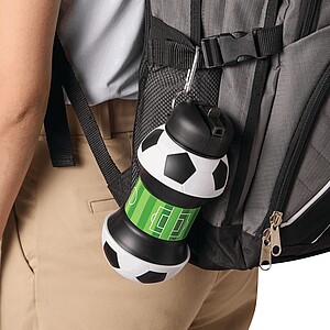Foldable drinking bottle 550 ml, black|white