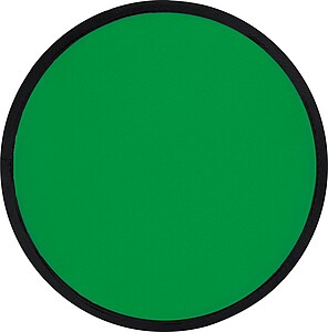 Foldable frisbee with a polyester case, green