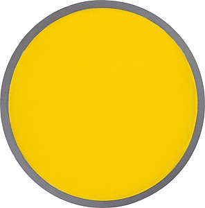 Foldable frisbee with a polyester case, yellow