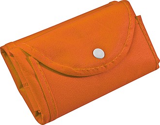 Foldable non-woven shopping bag, orange