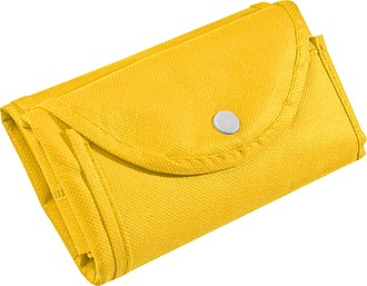 Foldable non-woven shopping bag, yellow