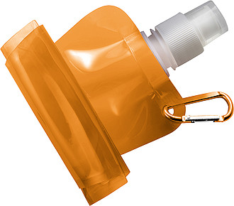Foldable plastic water bottle Orange
