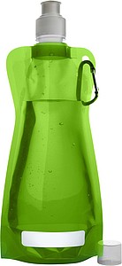 Foldable plastic water bottle Pale green