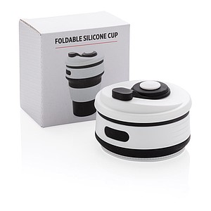 Foldable silicone cup,black