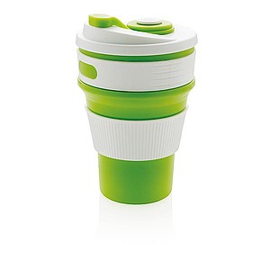 Foldable silicone cup, green