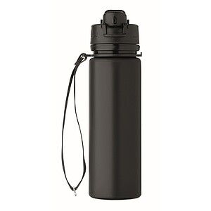 Foldable silicone sports bottle, black