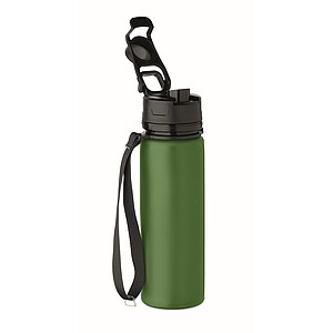 Foldable silicone sports bottle, dark green