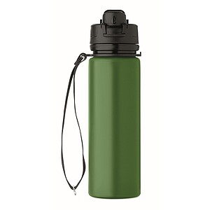 Foldable silicone sports bottle, dark green
