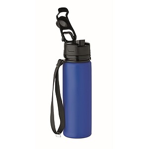 Foldable silicone sports bottle, royal blue