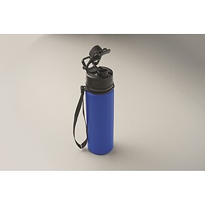 Foldable silicone sports bottle, royal blue