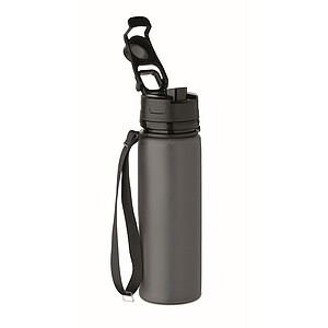 Foldable silicone sports bottle, stone grey
