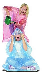 Foldable translucent poncho Orange