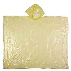 Foldable translucent poncho Orange