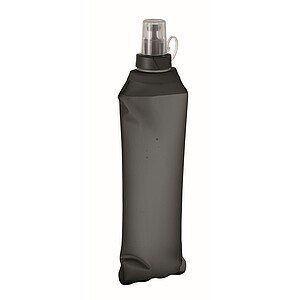 Foldable water bottle 500ml, black
