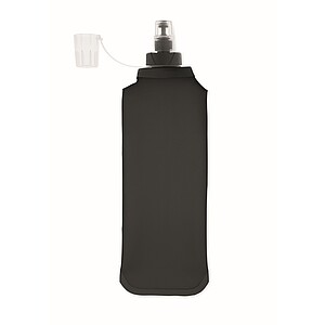 Foldable water bottle 500ml, black