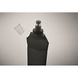 Foldable water bottle 500ml, black