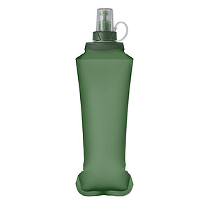 Foldable water bottle 500ml, green